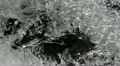 Abstract Frozen Creek Water Background Closeup Ice Flowers Christmas Concept Day HD Footage