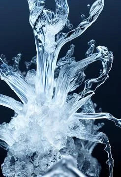 Abstract frozen icy shape pattern Stock Illustration