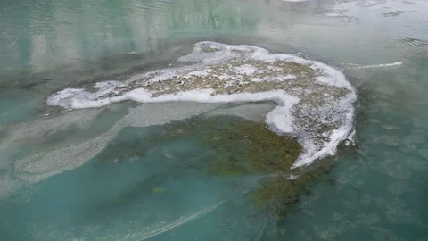 Abstract Frozen River Ice Formations Stock Footage 170192031