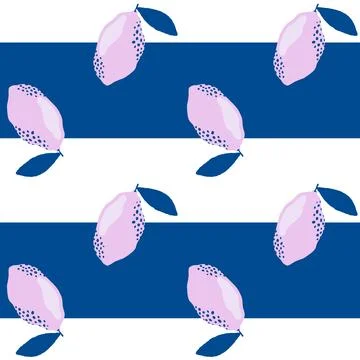 Abstract fruit seamless summer lemon pattern for wrapping paper and kids Stockillustratie