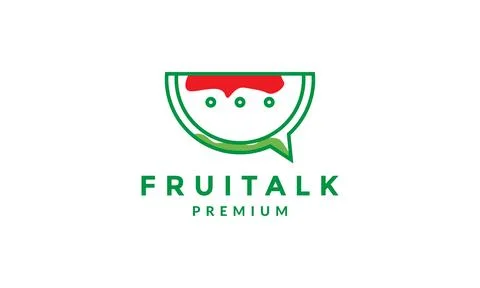 Abstract fruit talk consulting logo symbol vector icon illustration graphic.. Stock Illustration
