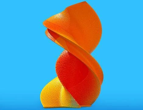 ABSTRACT FRUIT TEXTURE SHAPE ON ISOLATED BLUE BACKGROUND Stock Illustration