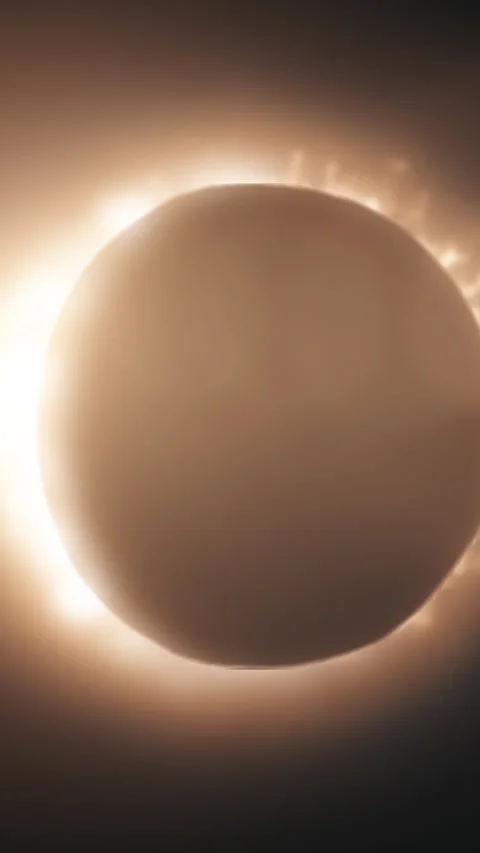 Abstract full solar eclipse on scientific black background. The Moon mostly Stock Footage 281509443