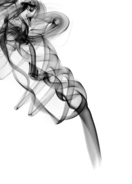 Abstract fume pattern on white Stock Photos