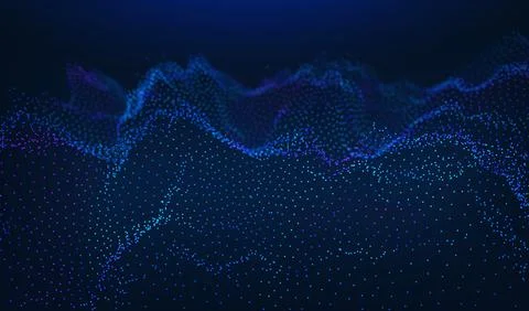 Abstract future ai background with blue big data and digital dots for tech and 스톡 일러스트