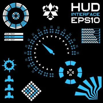 Abstract future, concept vector futuristic blue virtual graphic touch user Stock Illustration