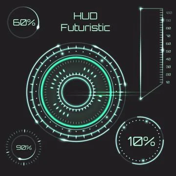 Abstract future, concept vector futuristic blue virtual graphic touch user Stock Illustration