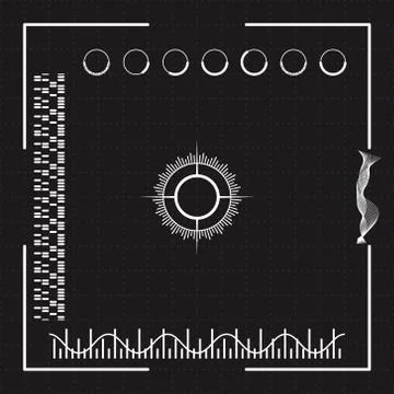 Abstract future, concept vector futuristic virtual graphic touch user interfa Stock Illustration