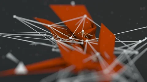 Abstract future construction. Loopable 3D render animation shallow DOF Stock Footage 66504723