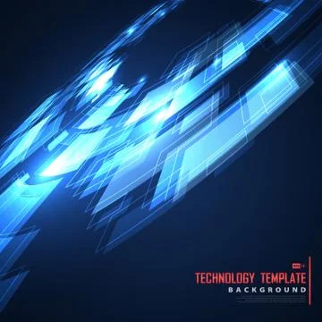 Abstract future design of blue template technology cover design. Stock Illustration