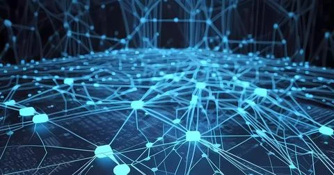 Abstract future internet technology network concept background Illustrazione stock