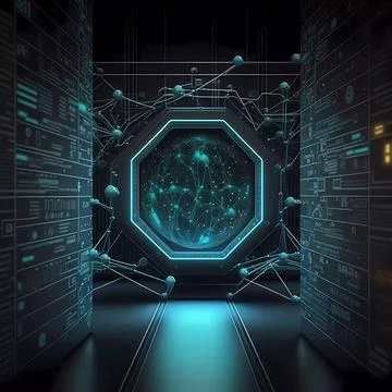 Abstract future internet technology network concept background Stock Illustration