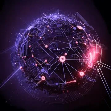 Abstract future internet technology network concept background Stock Illustration