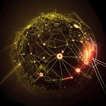 Abstract future internet technology network concept background Stock Illustration
