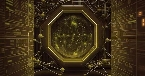 Abstract future internet technology network concept background Stock Illustration