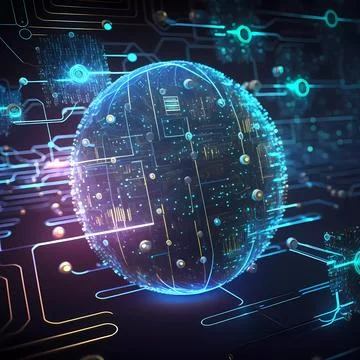 Abstract future internet technology network concept background イラスト素材