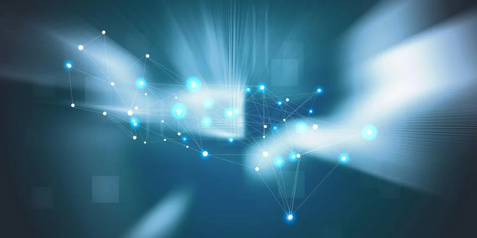 Abstract  future network technology background illustration Stock Illustration