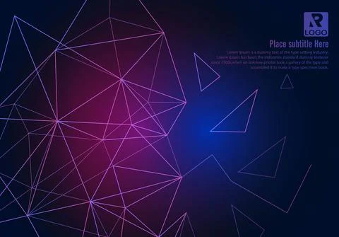 Abstract Future Polygonal Space Background Stock Illustration