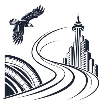 Abstract Future Technology Art: Clean Geometric Forms イラスト素材