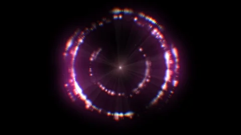 Abstract Future Technology Circles Background. Stock Footage 95075181