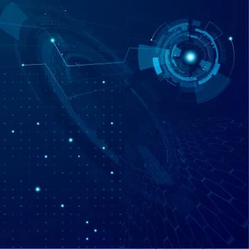 Abstract future technology design background. Futuristic cyberspace Stock Illustration
