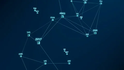 Abstract, futurisitc big data animation Stock Footage 310046895
