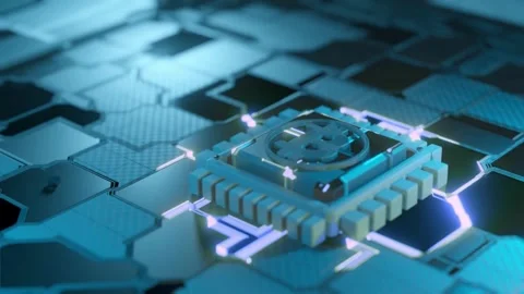 Abstract futuristic 3D render background. Future of money global market Stock-Footage 336442943