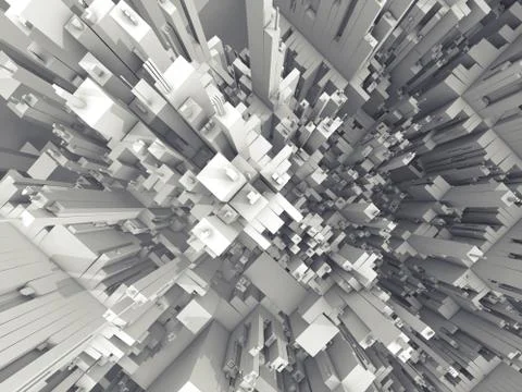 Abstract futuristic 3d structure perspective Stock Illustration