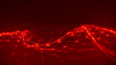 Abstract Futuristic 4K Looped Orange Internet Network Data Lines Background Stockbeeldmateriaal 204166301