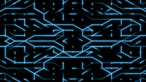 Abstract futuristic animation digital data transmission electronic circuit .. Stock Footage 327502230