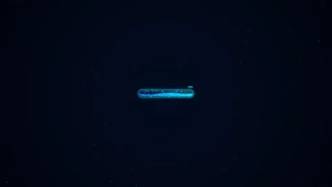 Abstract futuristic animation of a digital loading bar and an equalizer on .. Stock Footage 341679454