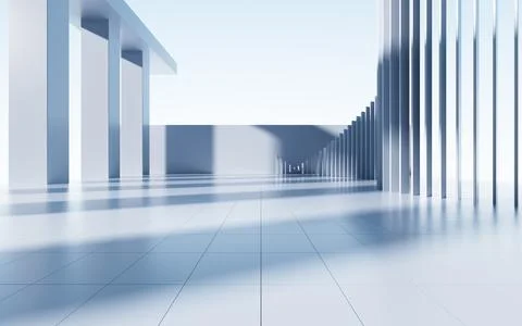 Abstract futuristic architecture, 3d rendering. Ilustración de archivo