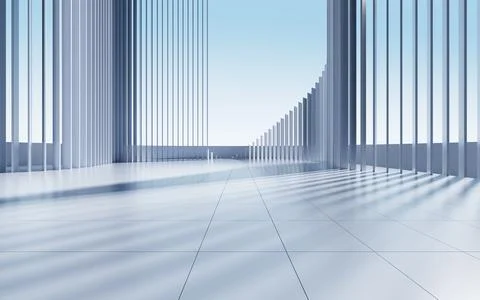 Abstract futuristic architecture, 3d rendering. Stock Illustration