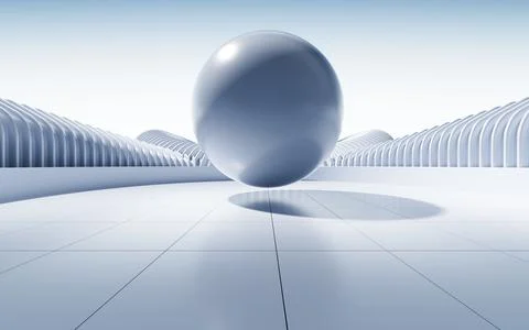 Abstract futuristic architecture, 3d rendering. Ilustración de archivo