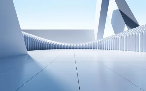 Abstract futuristic architecture, 3d rendering. Ilustración de archivo