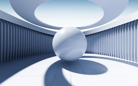 Abstract futuristic architecture, 3d rendering. Stock Illustration