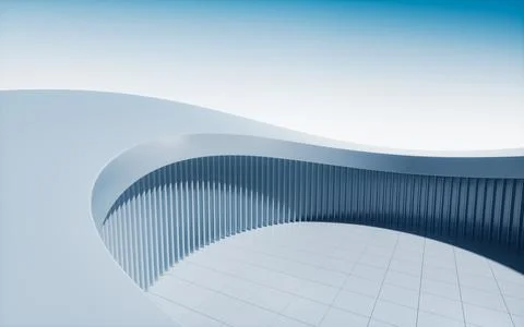 Abstract futuristic architecture, 3d rendering. Ilustración de archivo