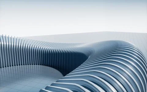 Abstract futuristic architecture, 3d rendering. Ilustración de archivo