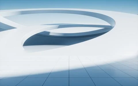 Abstract futuristic architecture, 3d rendering. Stock Illustration