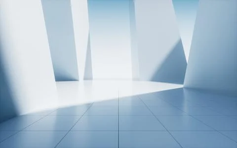 Abstract futuristic architecture, 3d rendering. Ilustración de archivo
