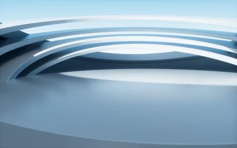 Abstract futuristic architecture, 3d rendering. Ilustración de archivo
