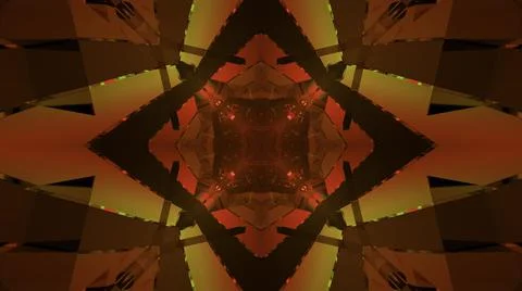 Abstract futuristic backdrop with a kaleidoscope pattern Stockillustratie