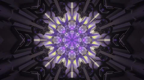 Abstract futuristic backdrop with a kaleidoscope pattern Stock Illustration