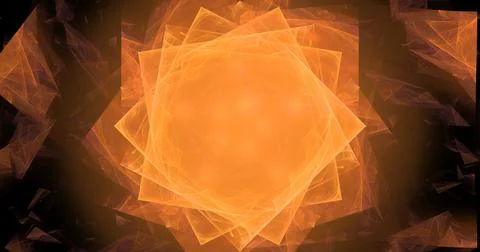 Abstract futuristic backdrop in orange Stock Illustration