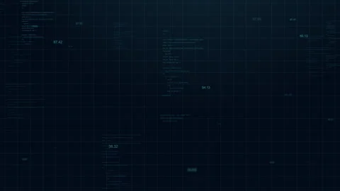 Abstract futuristic background with animated random Icon technology connectio Stock Footage 247116926