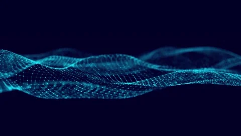 Abstract futuristic background. Big data. Dynamic wave of particles. Stock Footage 271226614
