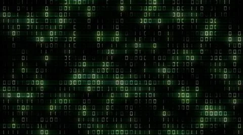 Abstract futuristic background of binary code in green color Stock Illustration