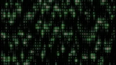 Abstract futuristic background of binary code in green color Stock Illustration