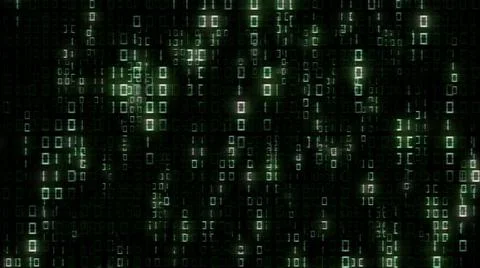 Abstract futuristic background of binary code in green color Illustrazione stock