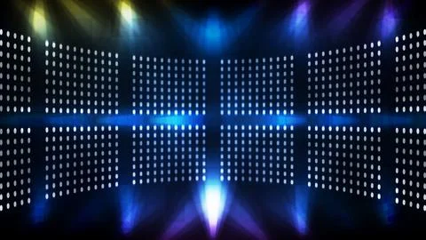 Abstract futuristic background of blue empty stage and neon lighting spotlgih Stock Illustration
